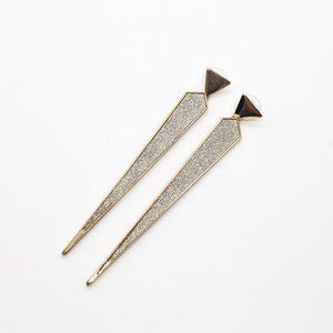 Vintage * Gold Tone Sparkle Cosmic Earrings